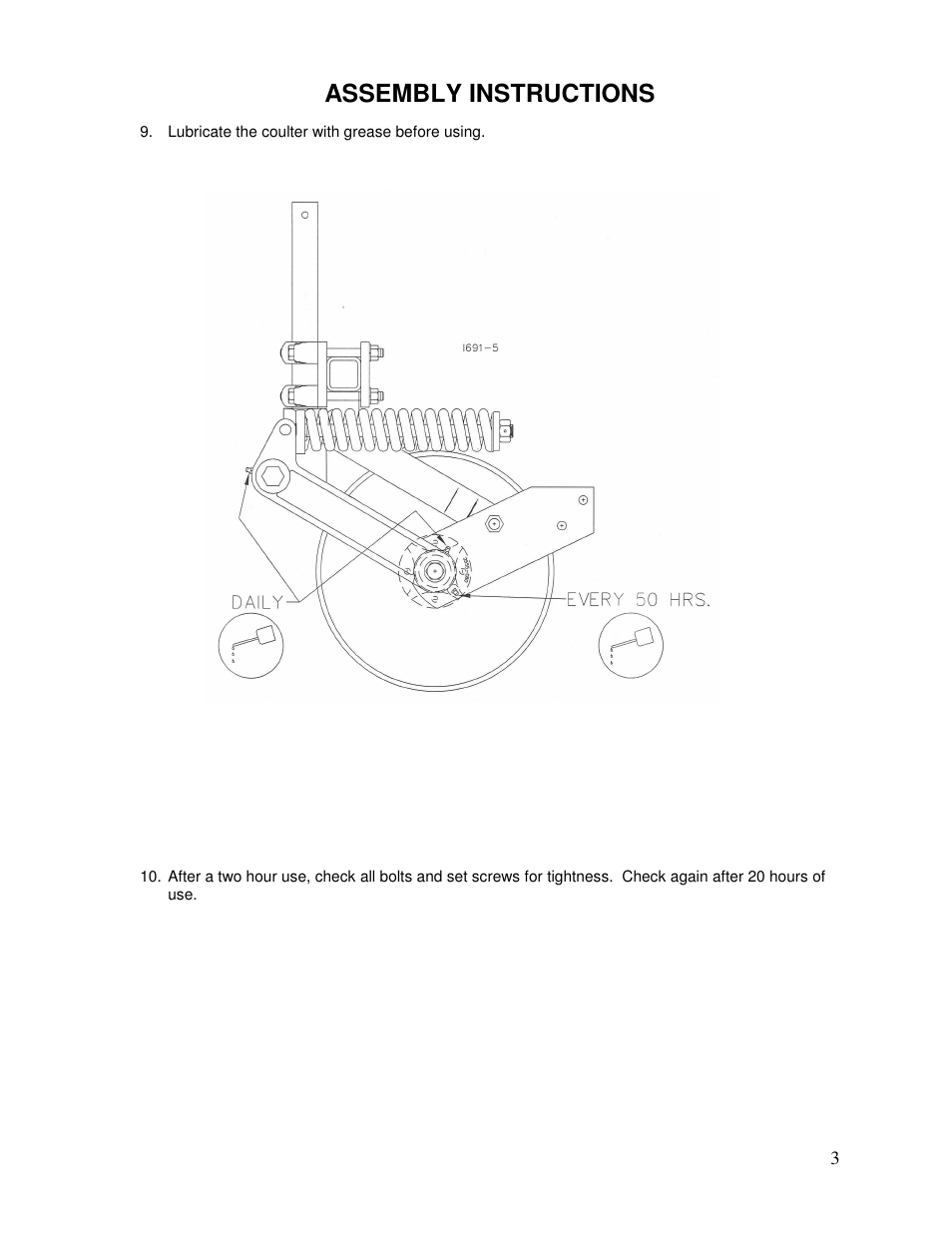 Assembly instructions | Yetter 2995-010 Case T.O.W. KIT R.H. & L.H. User Manual | Page 3 / 8