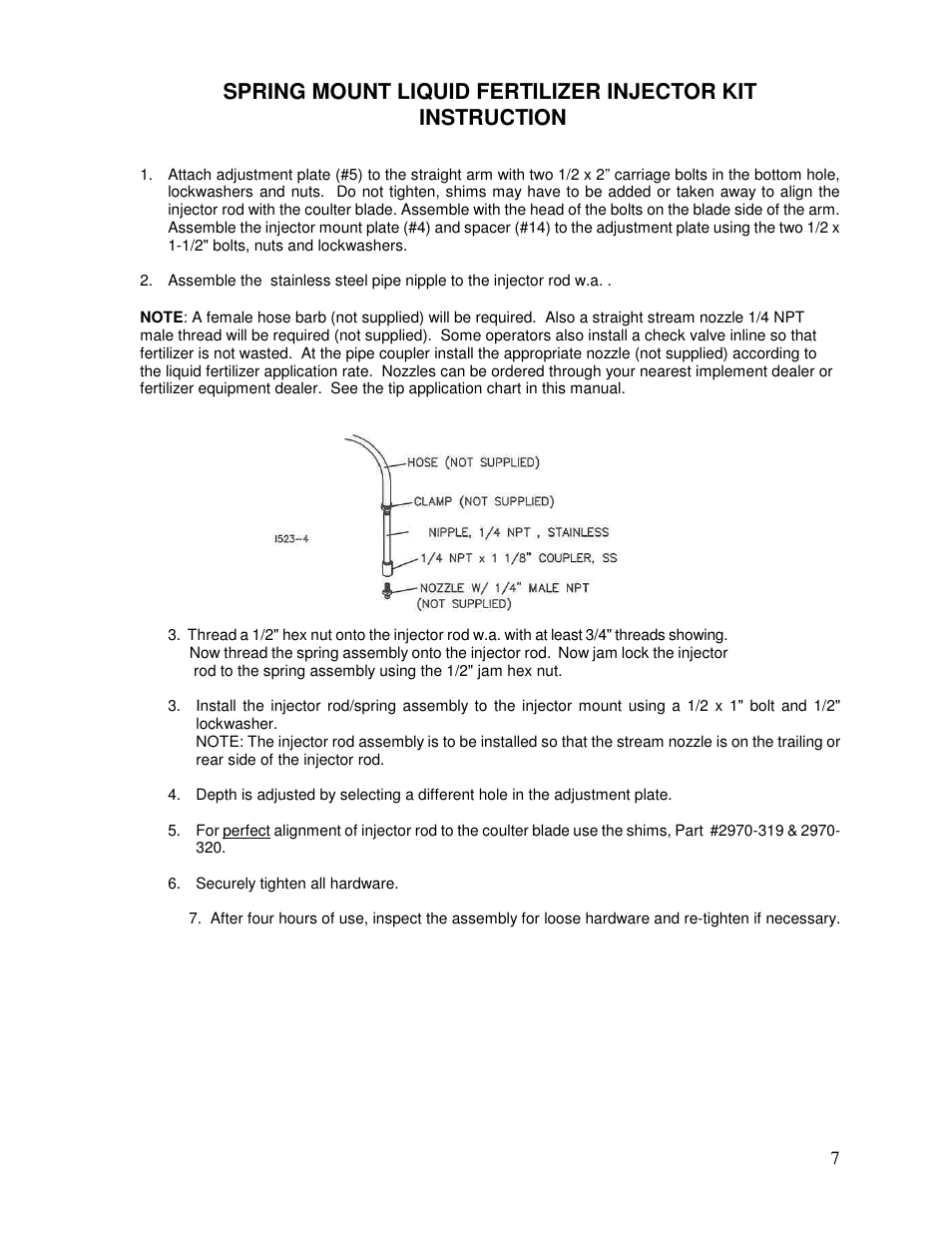 Yetter 2995-010 Case T.O.W. KIT R.H. & L.H. User Manual | Page 7 / 8