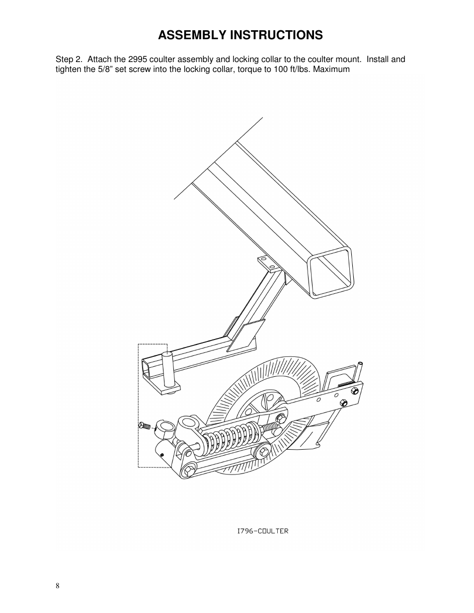 Assembly instructions | Yetter 2995-176 Fertilizer Bar Kit For CNH 1250 Planter User Manual | Page 8 / 12