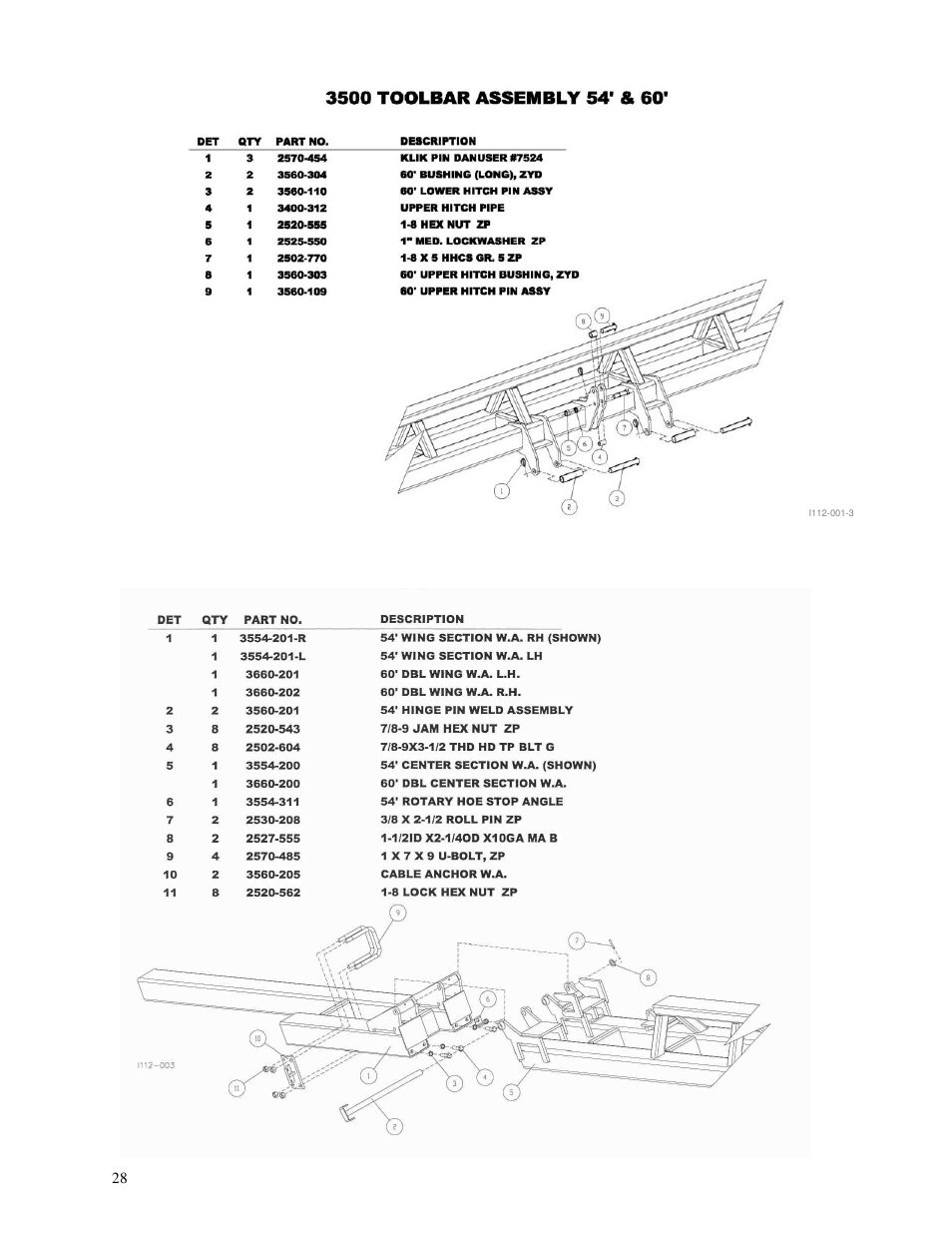 Yetter 3500 Series Toolbar Rotary Hoe User Manual | Page 28 / 36