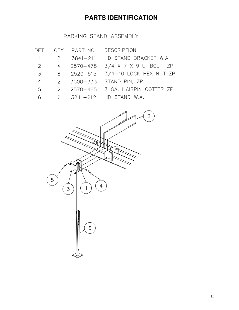 Parts identification | Yetter 3800 Series Double Heavy Duty Folding Toolbar User Manual | Page 15 / 24