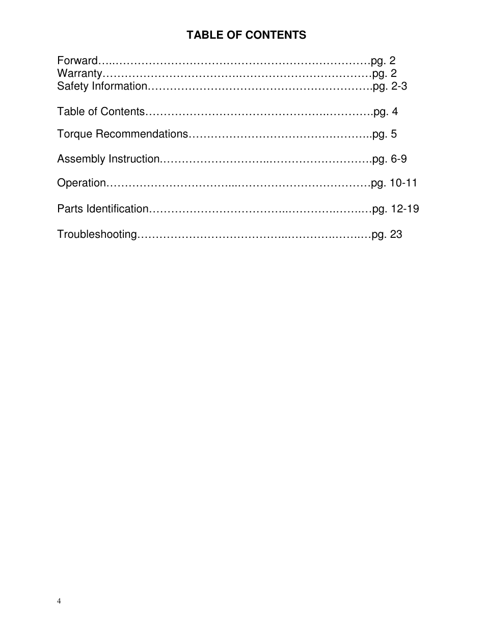 Yetter 3800 Series Double Heavy Duty Folding Toolbar User Manual | Page 4 / 24