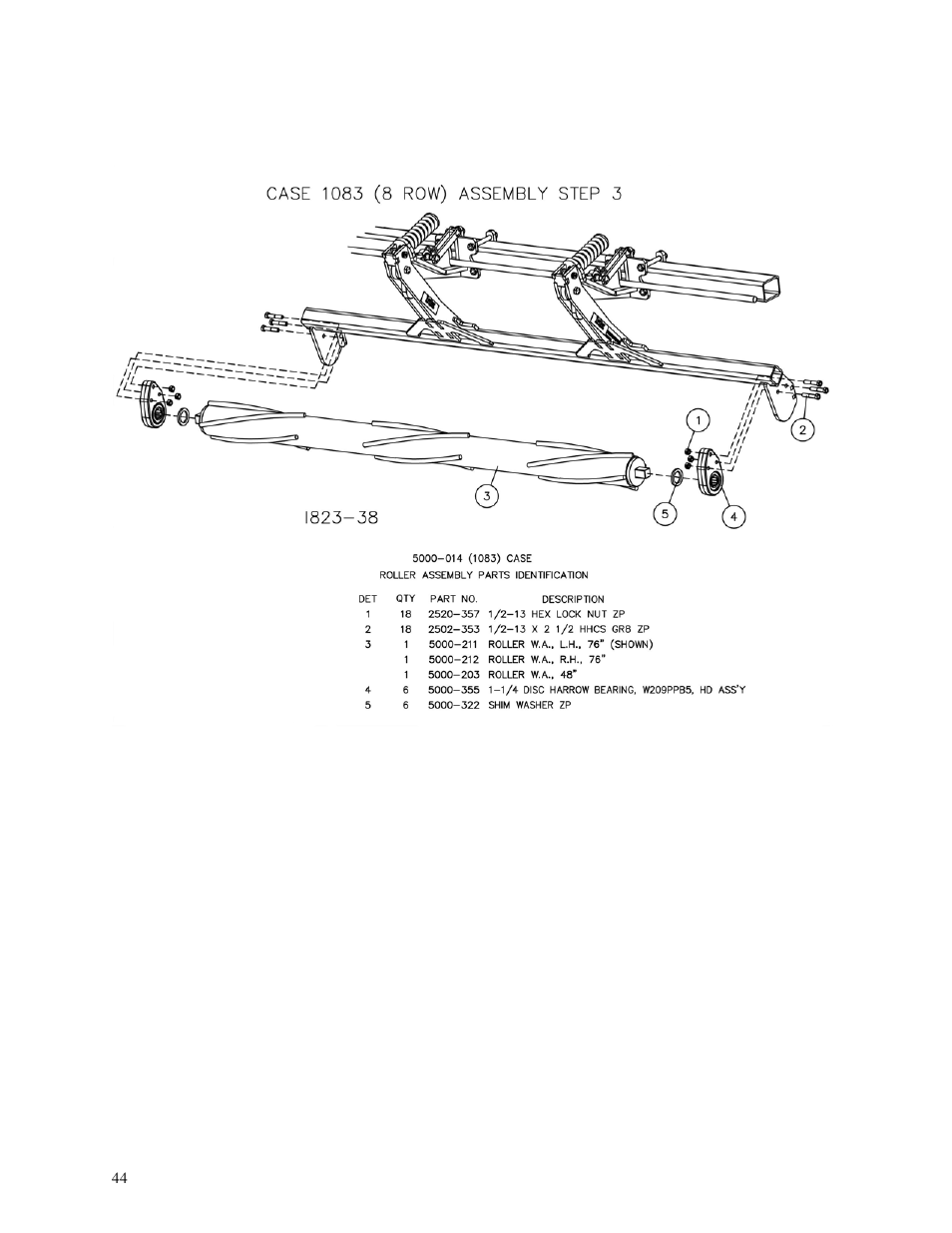 Yetter 5000 Series Stalk Devastator- CNH, John Deere, Drago & Geringhoff User Manual | Page 44 / 64