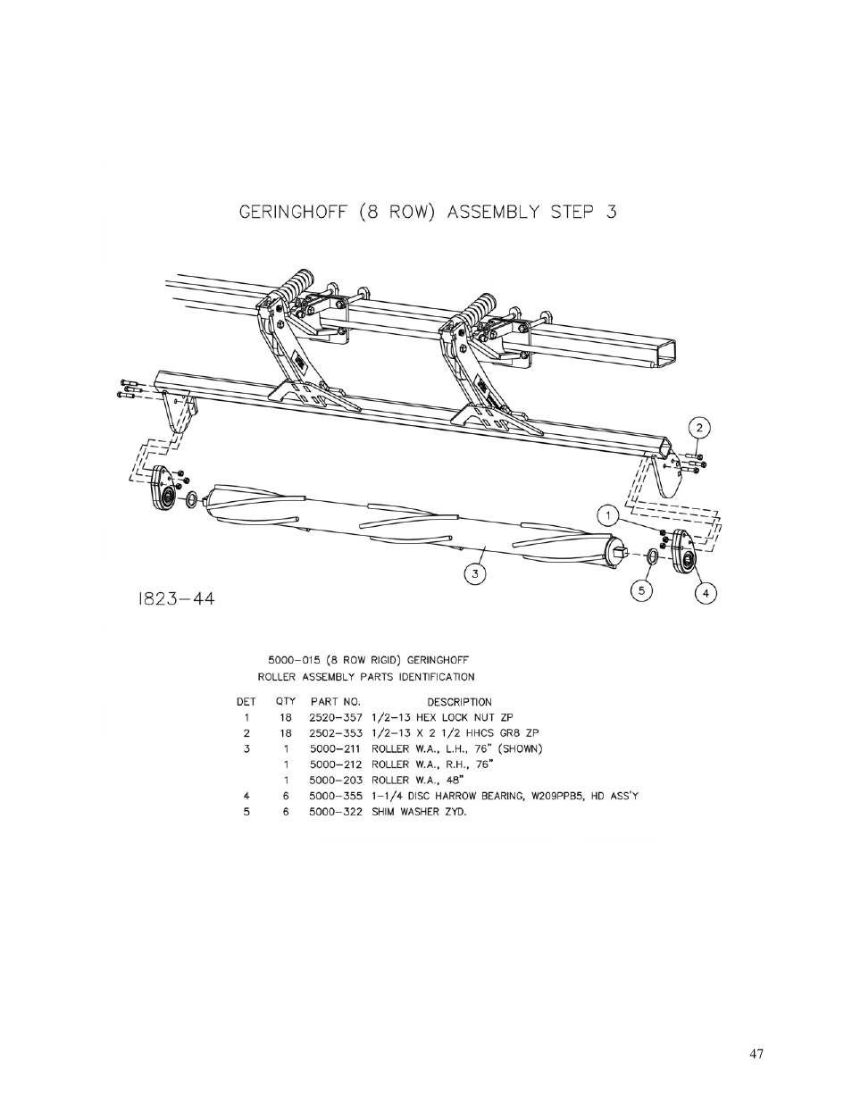 Yetter 5000 Series Stalk Devastator- CNH, John Deere, Drago & Geringhoff User Manual | Page 47 / 64