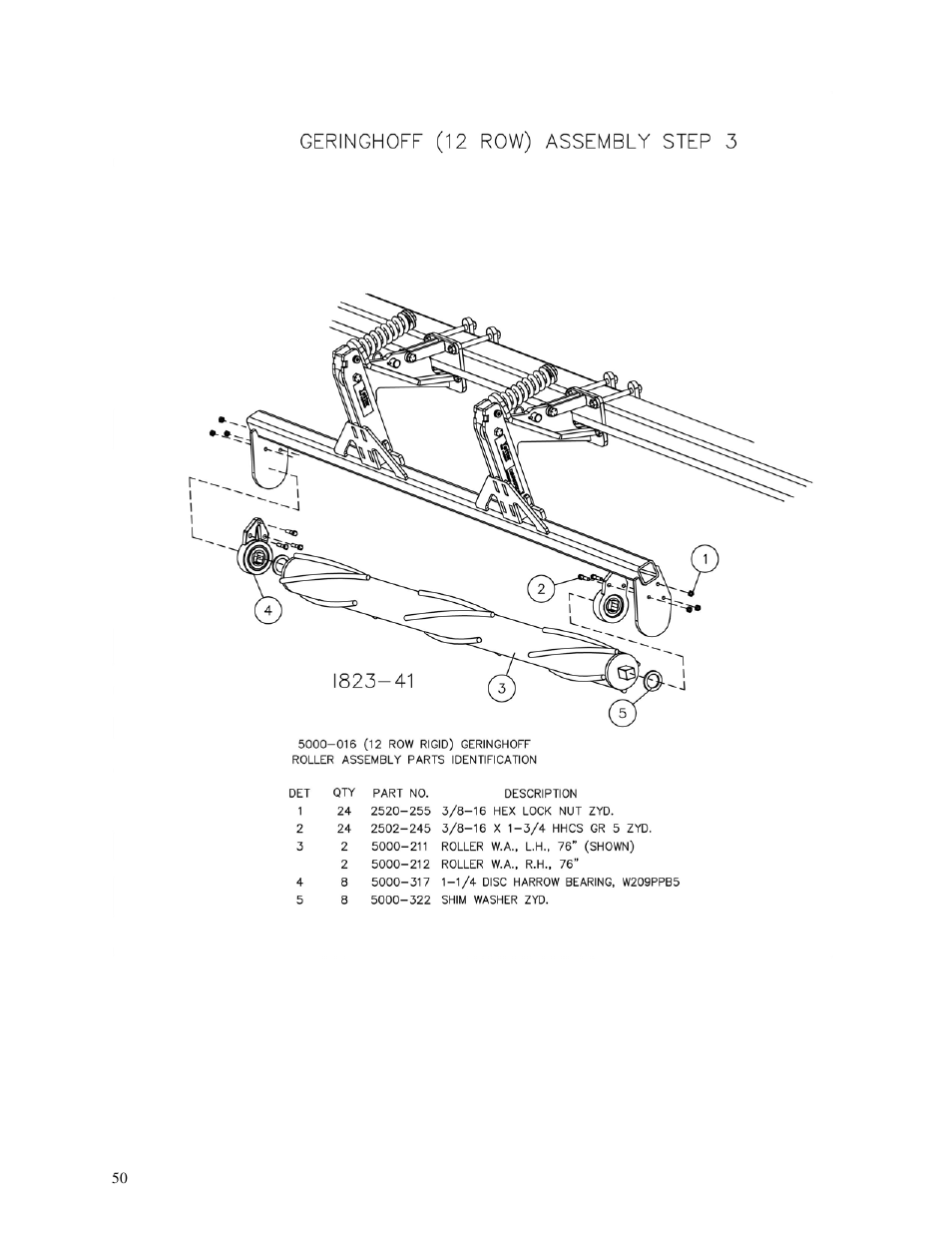 Yetter 5000 Series Stalk Devastator- CNH, John Deere, Drago & Geringhoff User Manual | Page 50 / 64