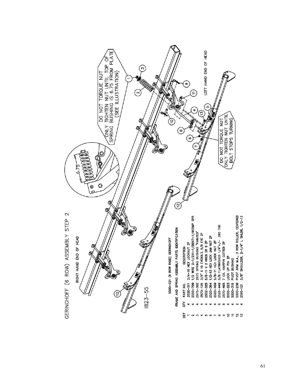 Yetter 5000 Series Stalk Devastator- CNH, John Deere, Drago & Geringhoff User Manual | Page 61 / 64