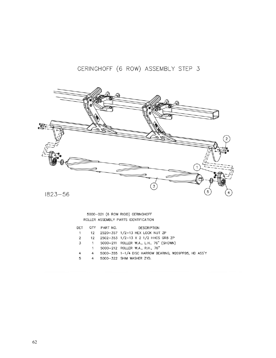 Yetter 5000 Series Stalk Devastator- CNH, John Deere, Drago & Geringhoff User Manual | Page 62 / 64