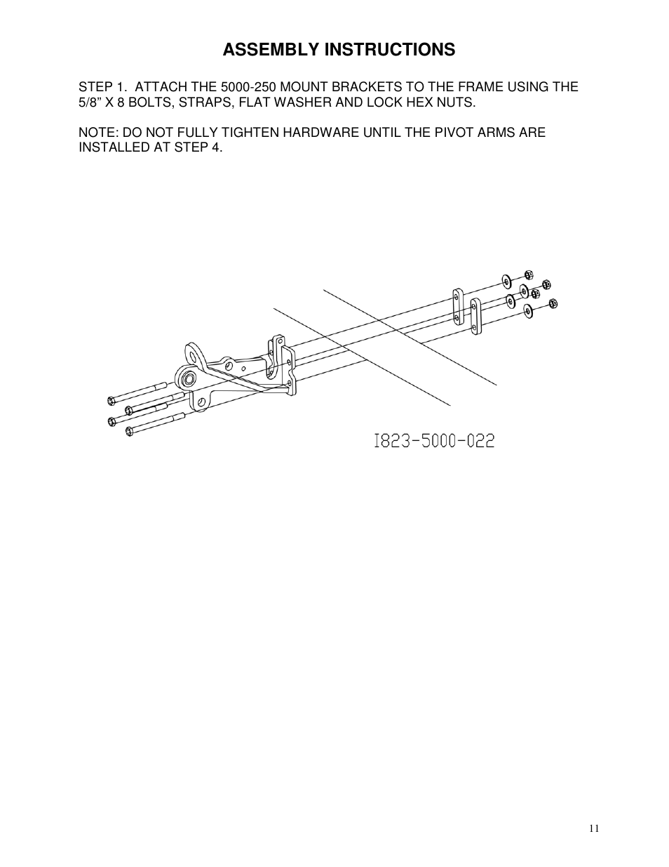 Assembly instructions | Yetter 5000-022 Series Stalk Devastator- Lexion User Manual | Page 11 / 20