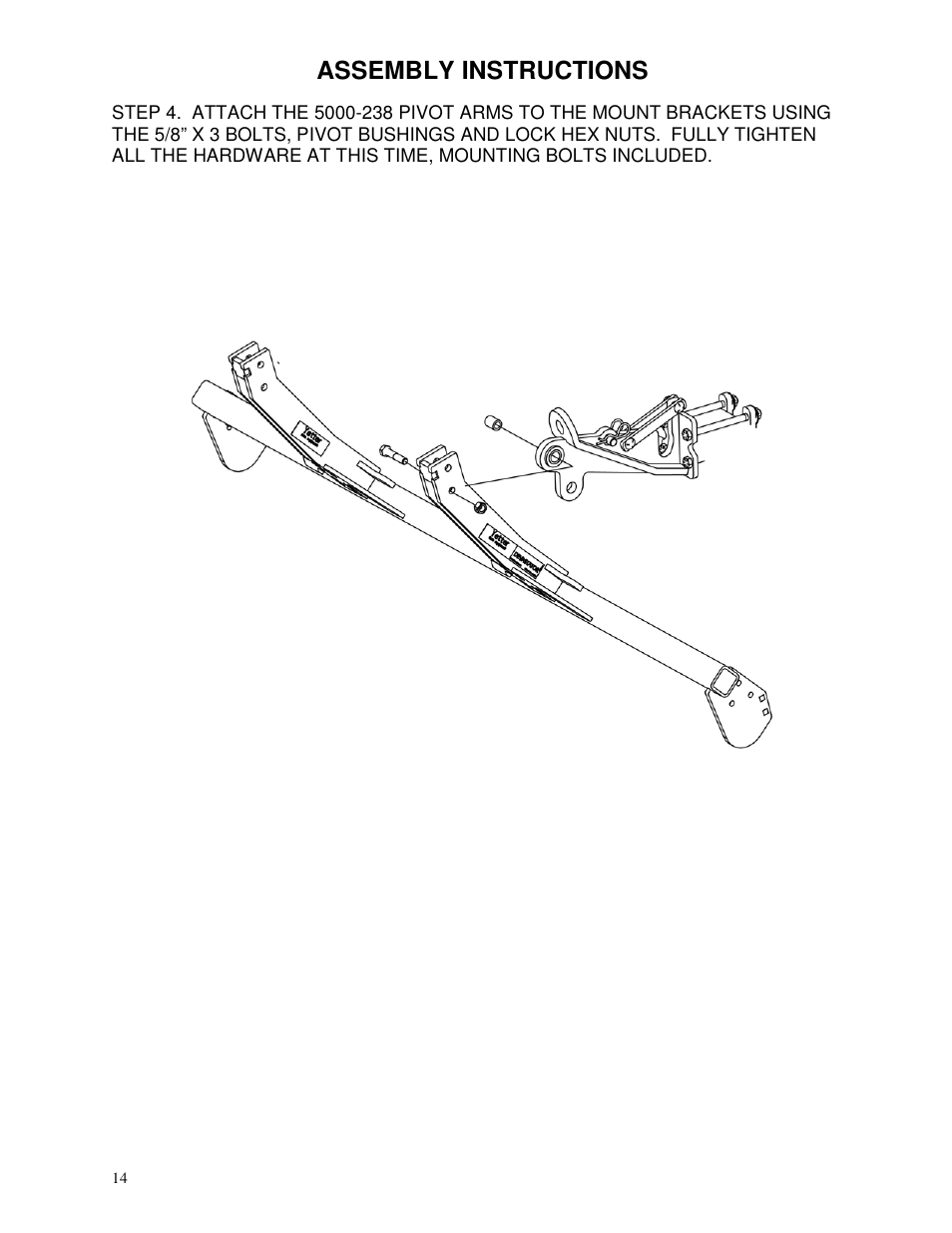 Assembly instructions | Yetter 5000-022 Series Stalk Devastator- Lexion User Manual | Page 14 / 20