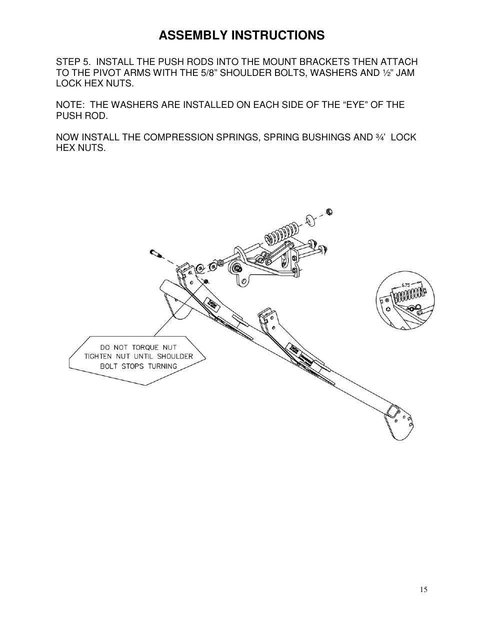 Assembly instructions | Yetter 5000-022 Series Stalk Devastator- Lexion User Manual | Page 15 / 20