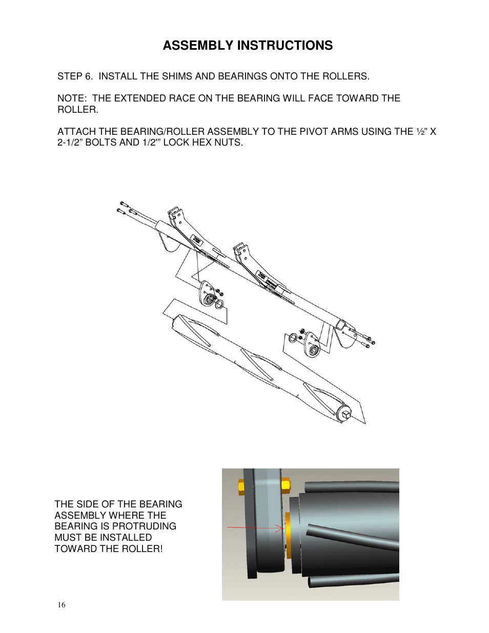 Assembly instructions | Yetter 5000-022 Series Stalk Devastator- Lexion User Manual | Page 16 / 20