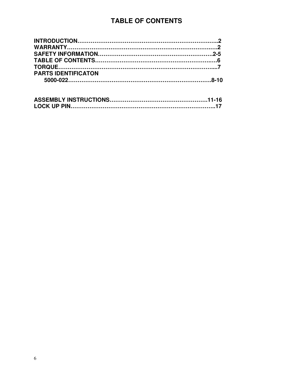 Yetter 5000-022 Series Stalk Devastator- Lexion User Manual | Page 6 / 20