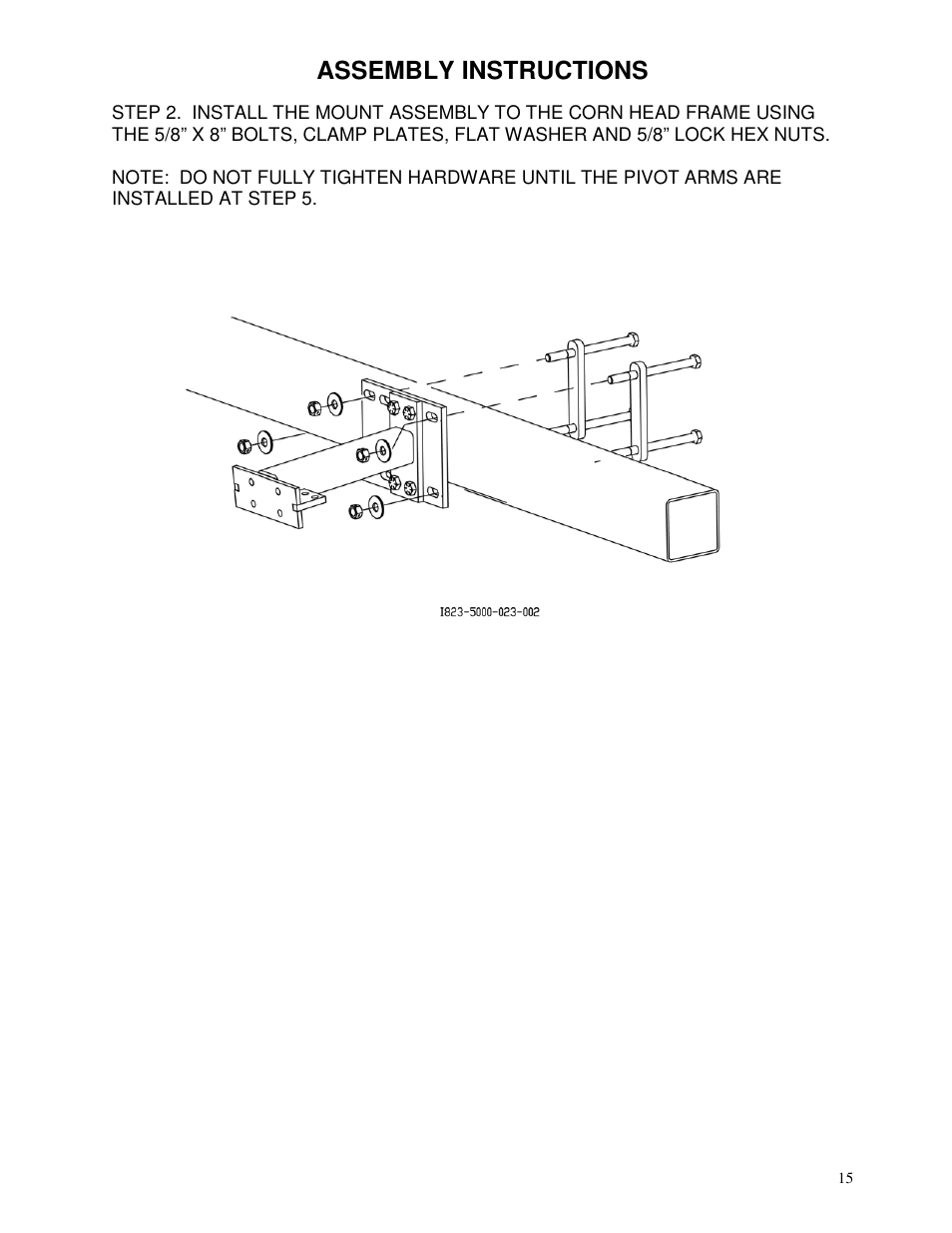 Assembly instructions | Yetter 5000-024 Series Stalk Devastator-Agco User Manual | Page 15 / 24
