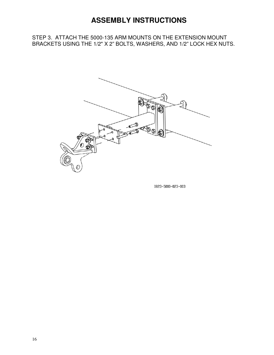 Assembly instructions | Yetter 5000-024 Series Stalk Devastator-Agco User Manual | Page 16 / 24