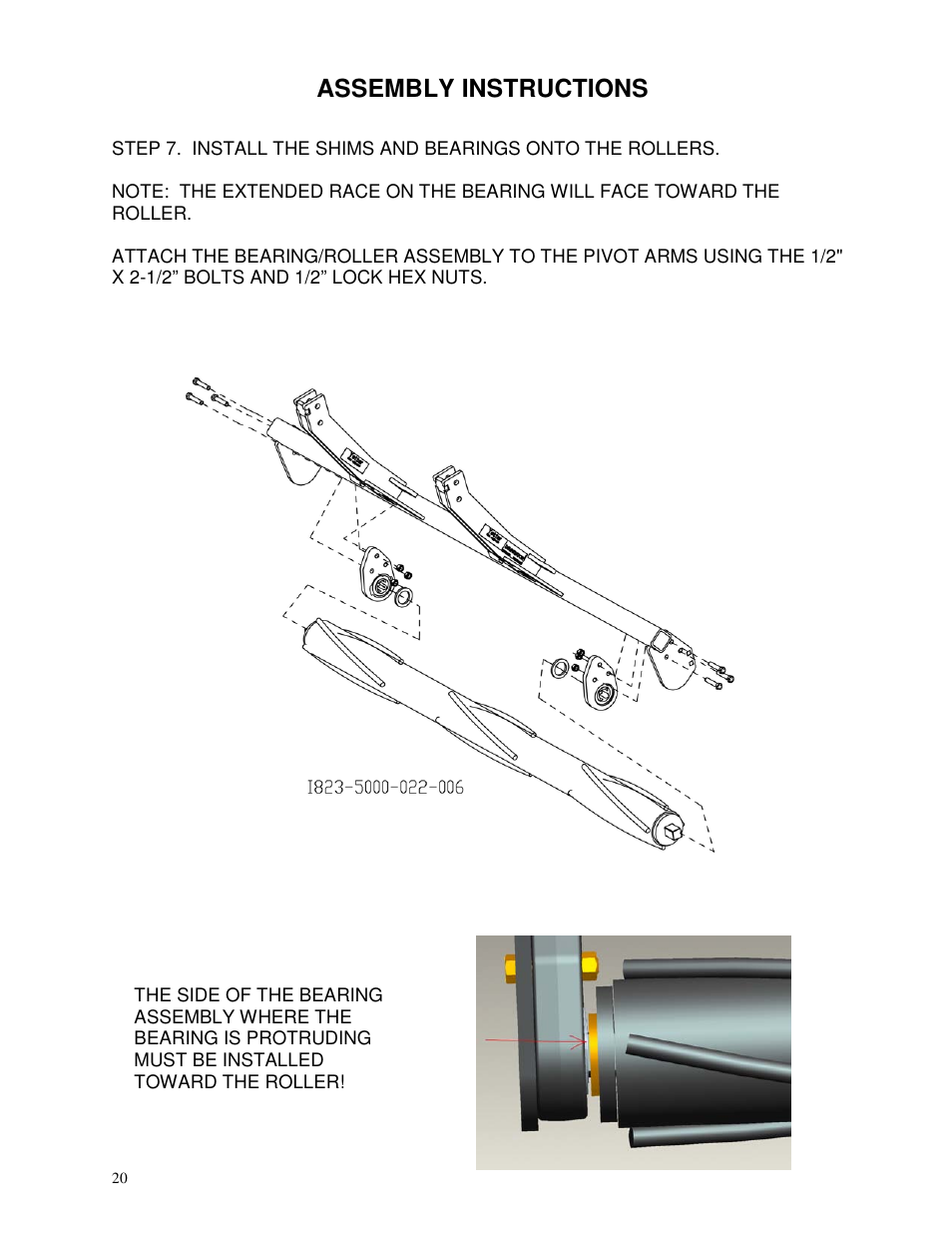 Assembly instructions | Yetter 5000-024 Series Stalk Devastator-Agco User Manual | Page 20 / 24