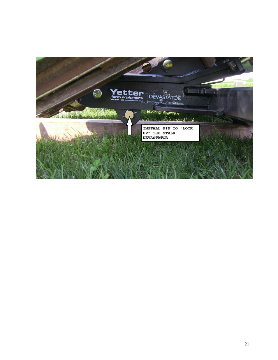 Yetter 5000-024 Series Stalk Devastator-Agco User Manual | Page 21 / 24