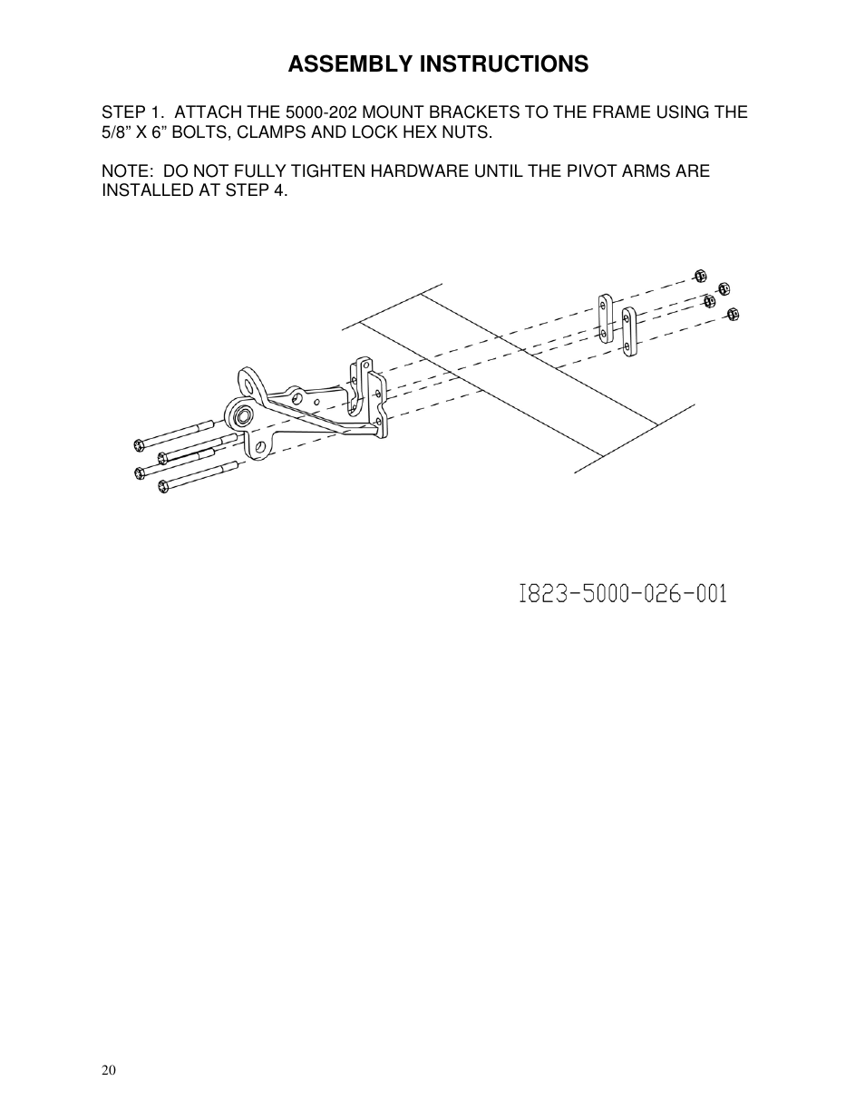 Assembly instructions | Yetter 5000-028 Stalk Devastator User Manual | Page 20 / 28