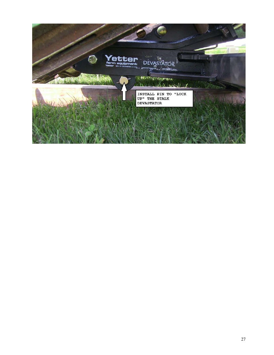 Yetter 5000-028 Stalk Devastator User Manual | Page 27 / 28