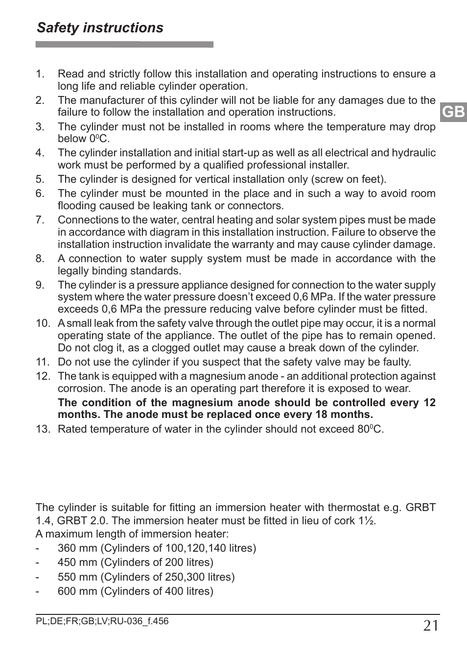 Safety instructions | KOSPEL SW User Manual | Page 21 / 40