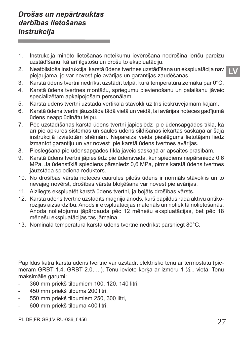 KOSPEL SW User Manual | Page 27 / 40