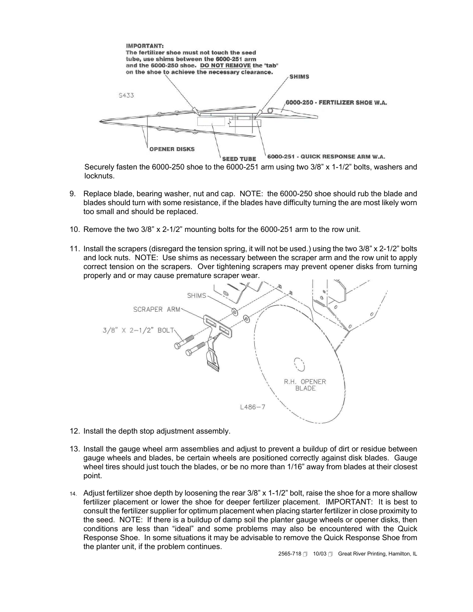 Yetter 6000-006 Quick Response Shoe Assembly - 7200/7300 (MEII), 1700 (MEII Plus, MEII Pro) User Manual | Page 2 / 2