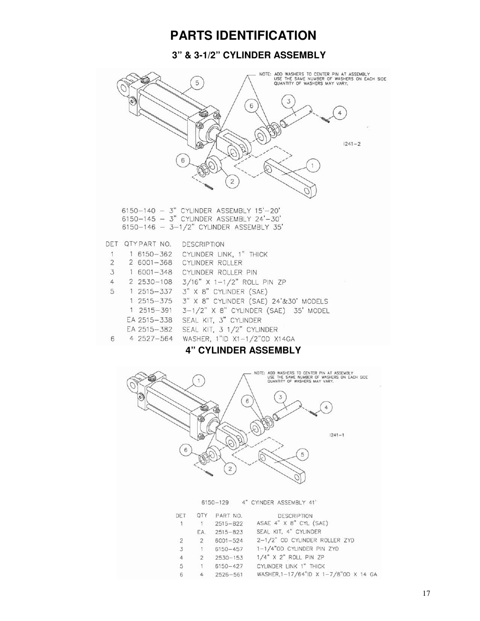 Parts identification | Yetter 6150 Series Markers User Manual | Page 17 / 52