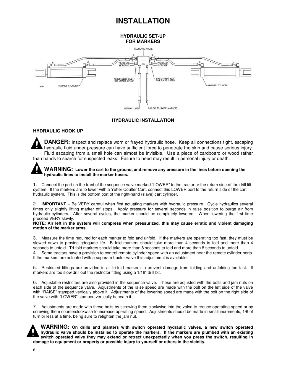Installation | Yetter 6150 Series Markers User Manual | Page 6 / 52