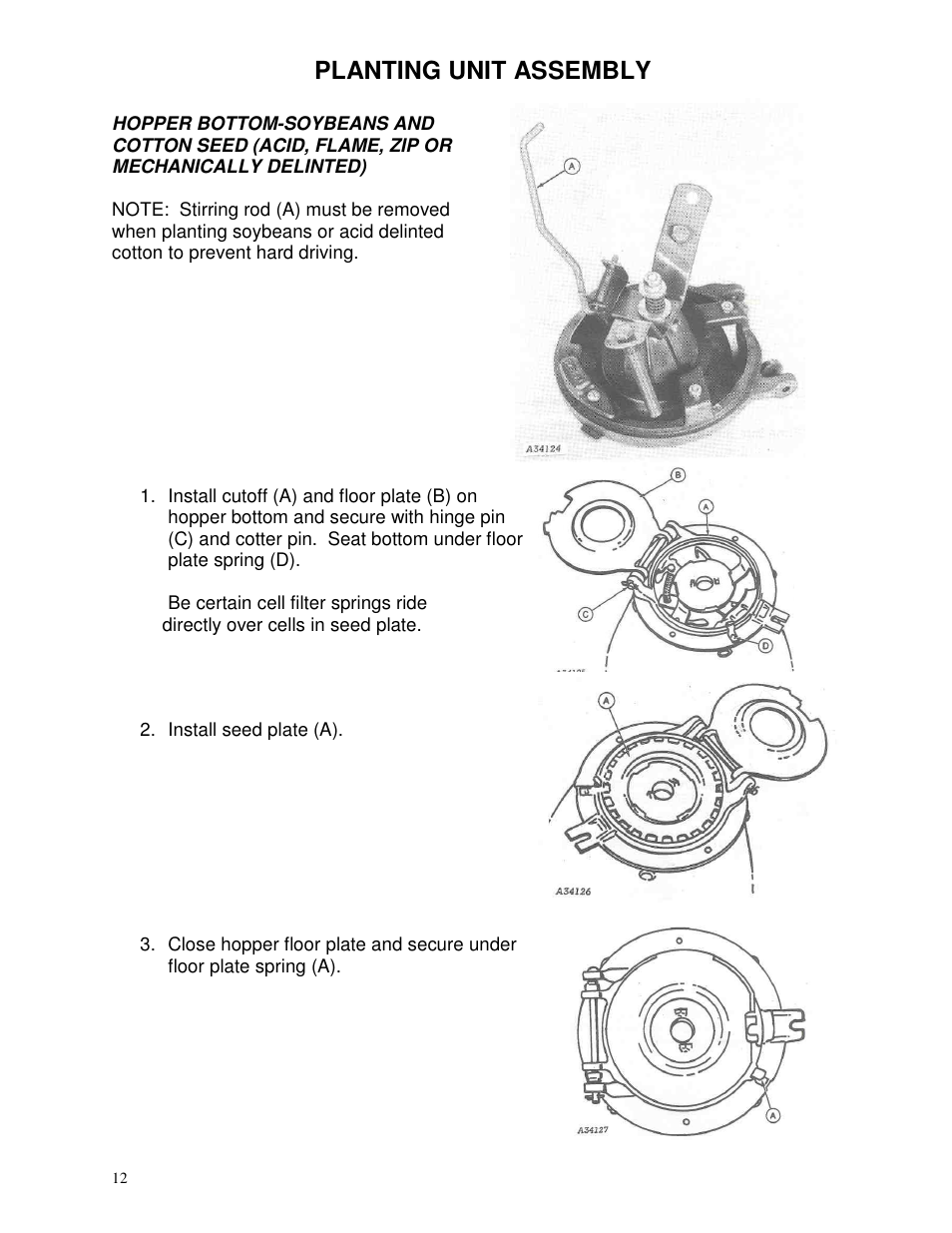 Planting unit assembly | Yetter 71 Series Planter User Manual | Page 12 / 36