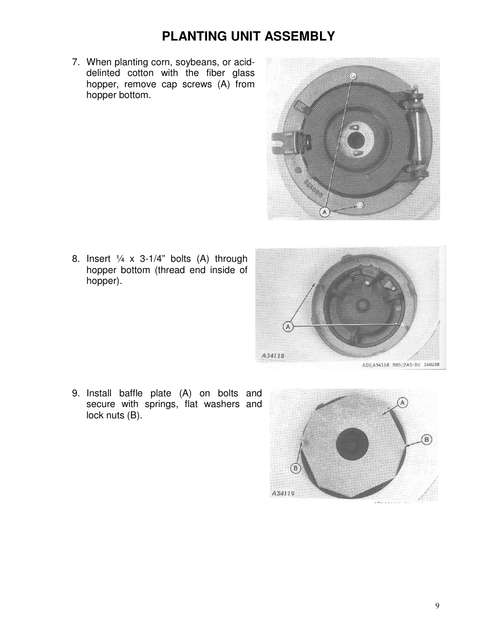Planting unit assembly | Yetter 71 Series Planter User Manual | Page 9 / 36