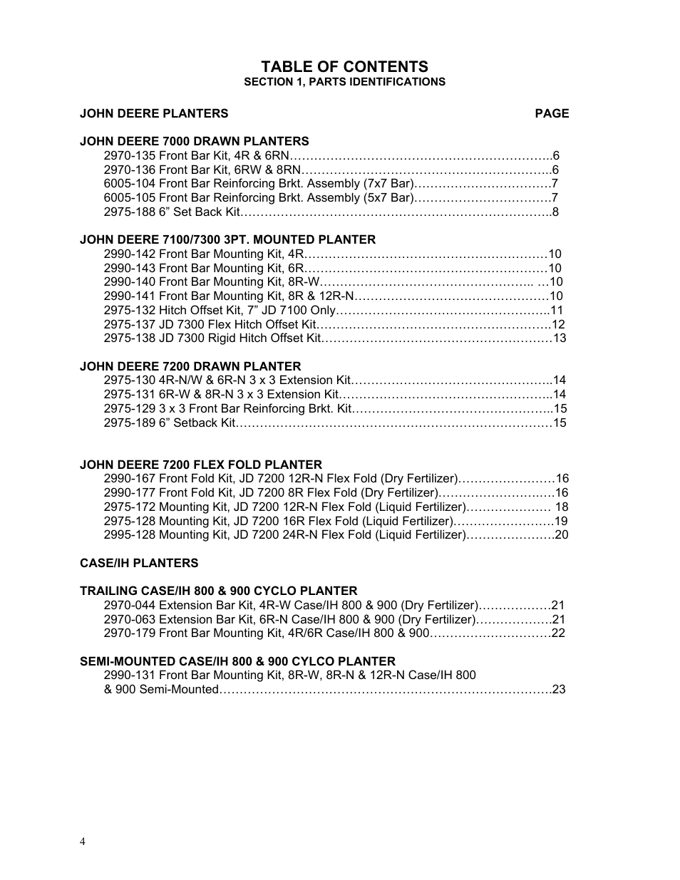 Yetter Bar Kit Manual User Manual | Page 4 / 36