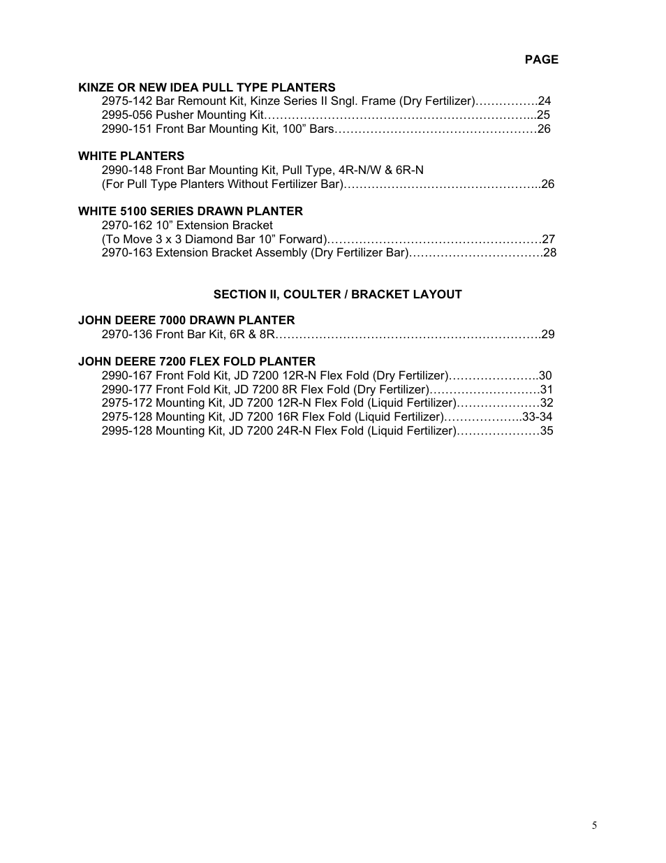 Yetter Bar Kit Manual User Manual | Page 5 / 36