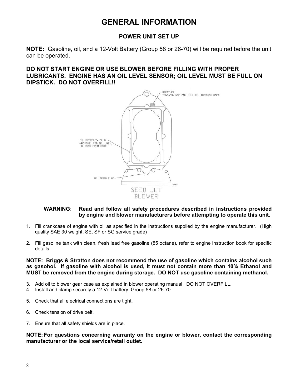 General information | Yetter Systems One Seed Partner User Manual | Page 8 / 20