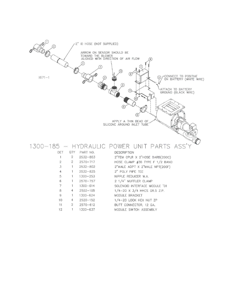 Parts identification | Yetter Systems One Seed Jet II Closed Center Hydraulic System User Manual | Page 8 / 12