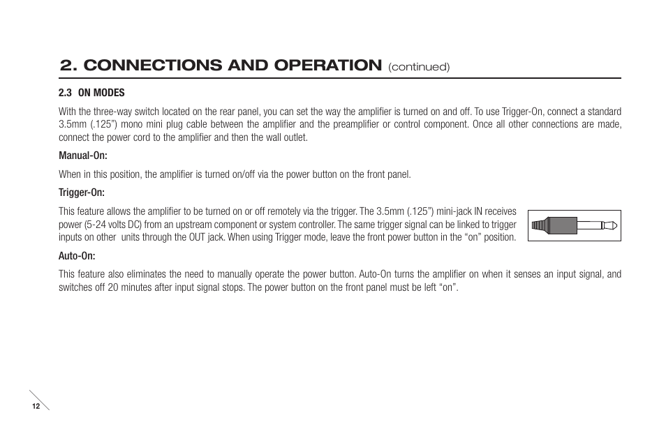 Connections and operation | Anthem M1 User Manual | Page 13 / 24