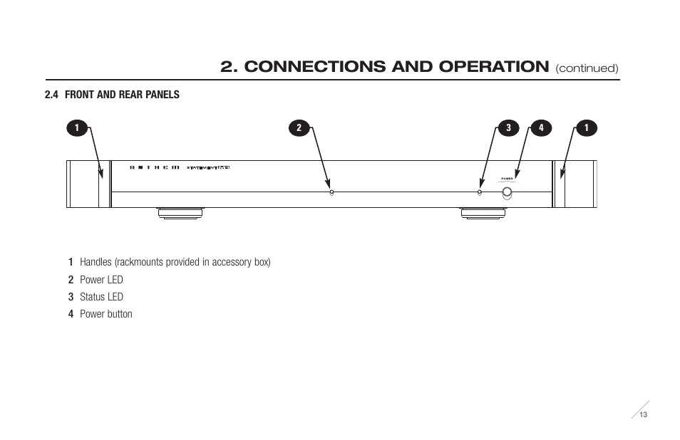 Connections and operation | Anthem M1 User Manual | Page 14 / 24