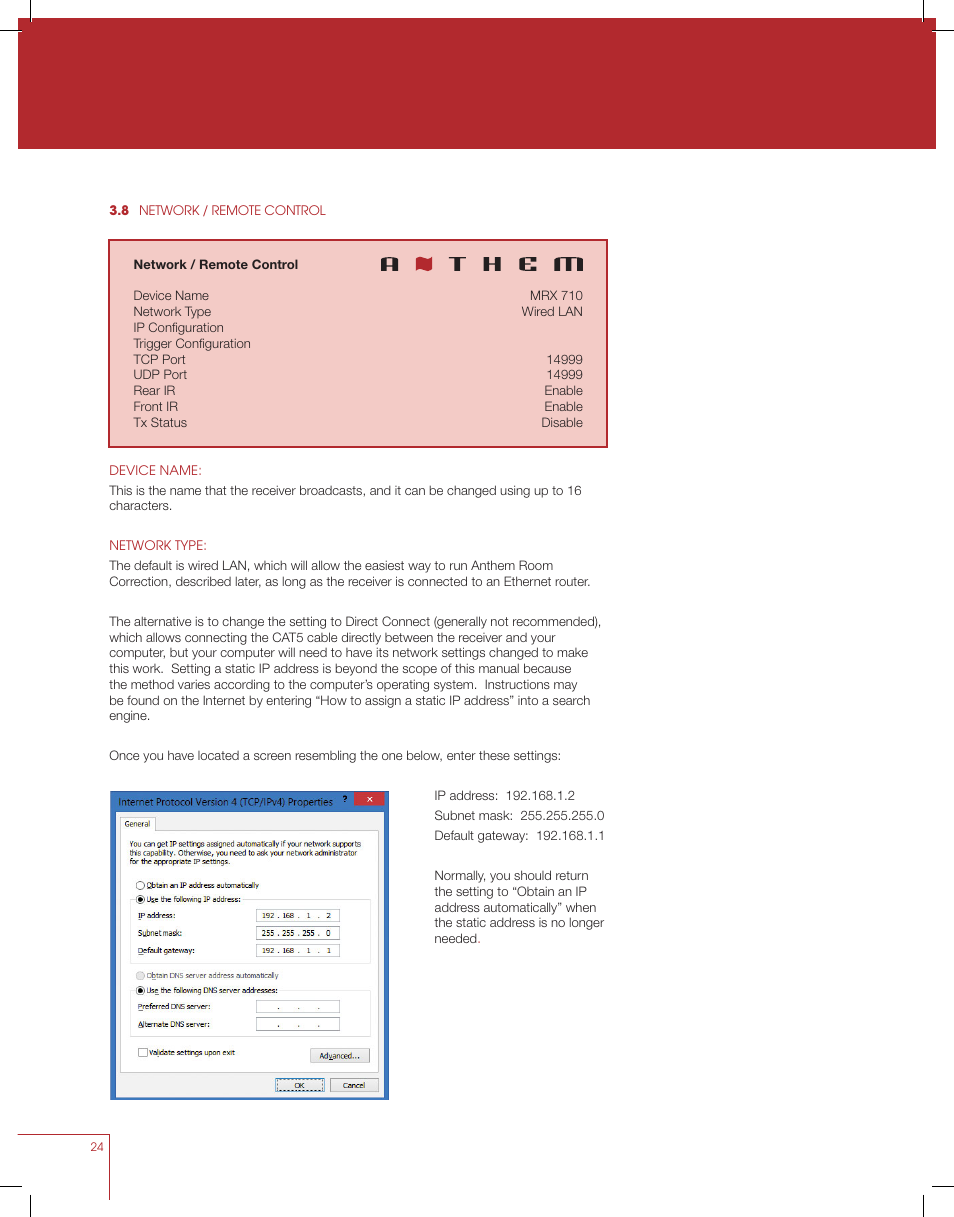 Anthem MRX 710 User Manual | Page 33 / 60