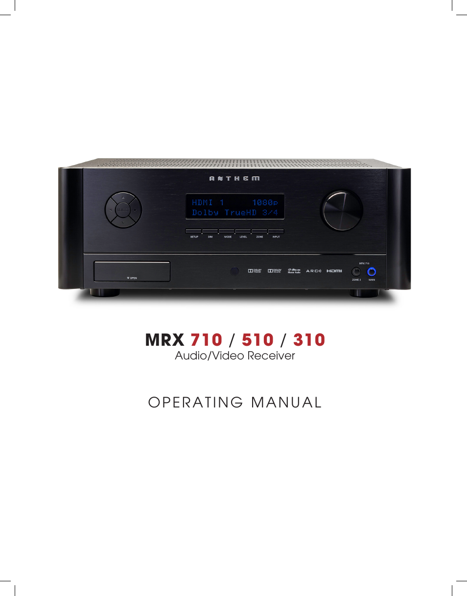 Anthem MRX 710 User Manual | Page 4 / 60