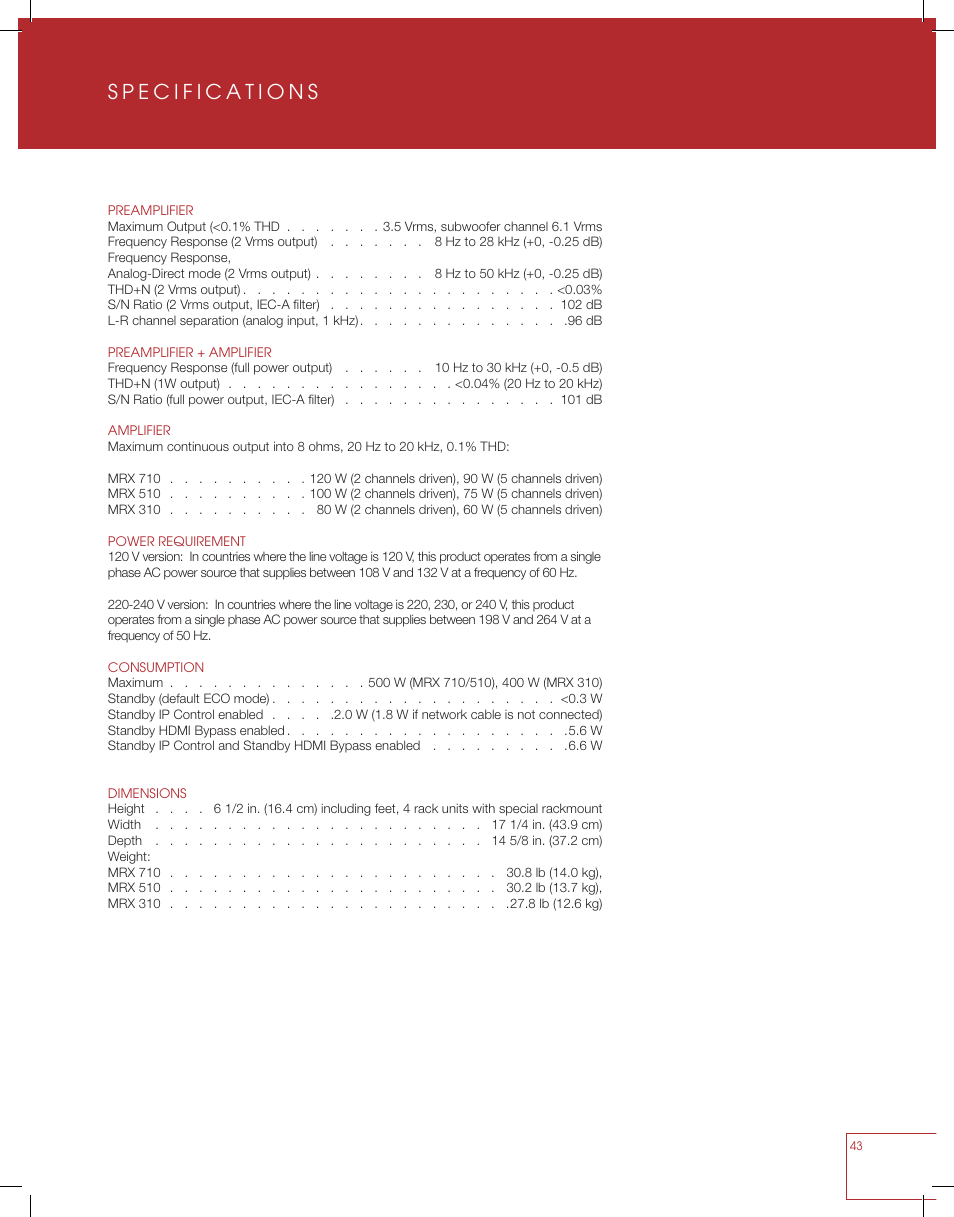 Anthem MRX 710 User Manual | Page 52 / 60