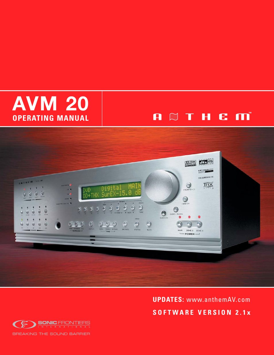 Anthem AVM 20 v2 User Manual | 84 pages