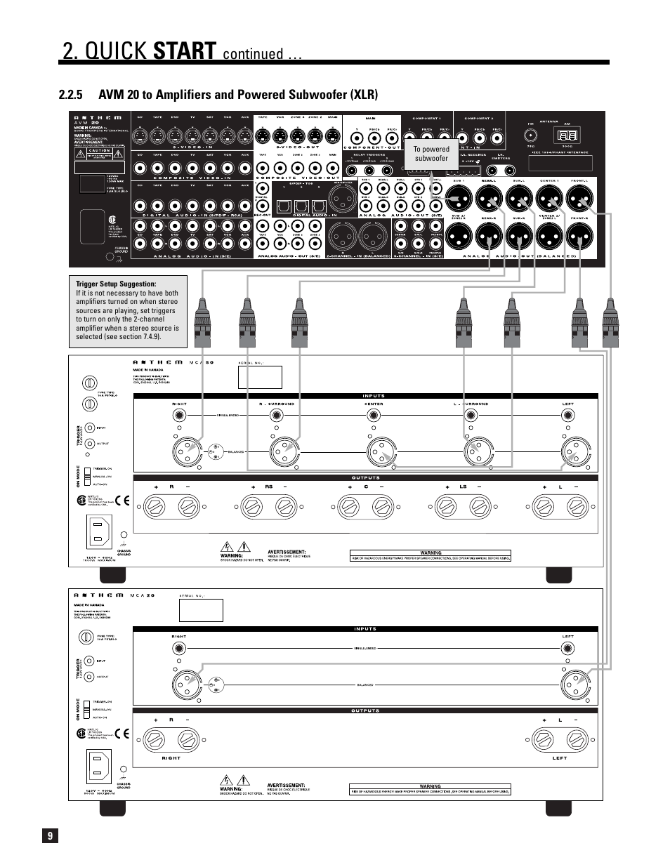 Quick start, Continued | Anthem AVM 20 v2 User Manual | Page 16 / 84
