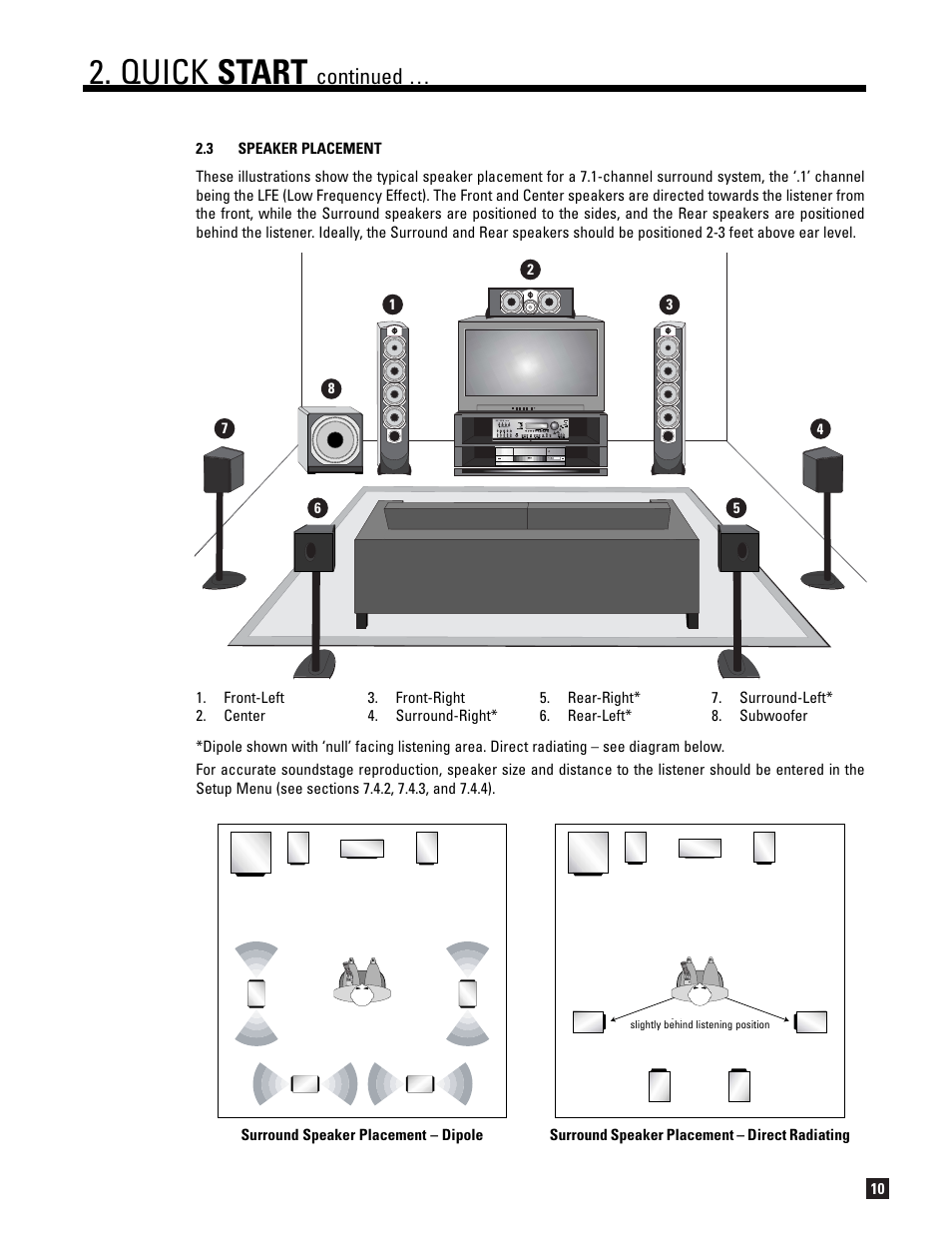 Quick start, Continued | Anthem AVM 20 v2 User Manual | Page 17 / 84