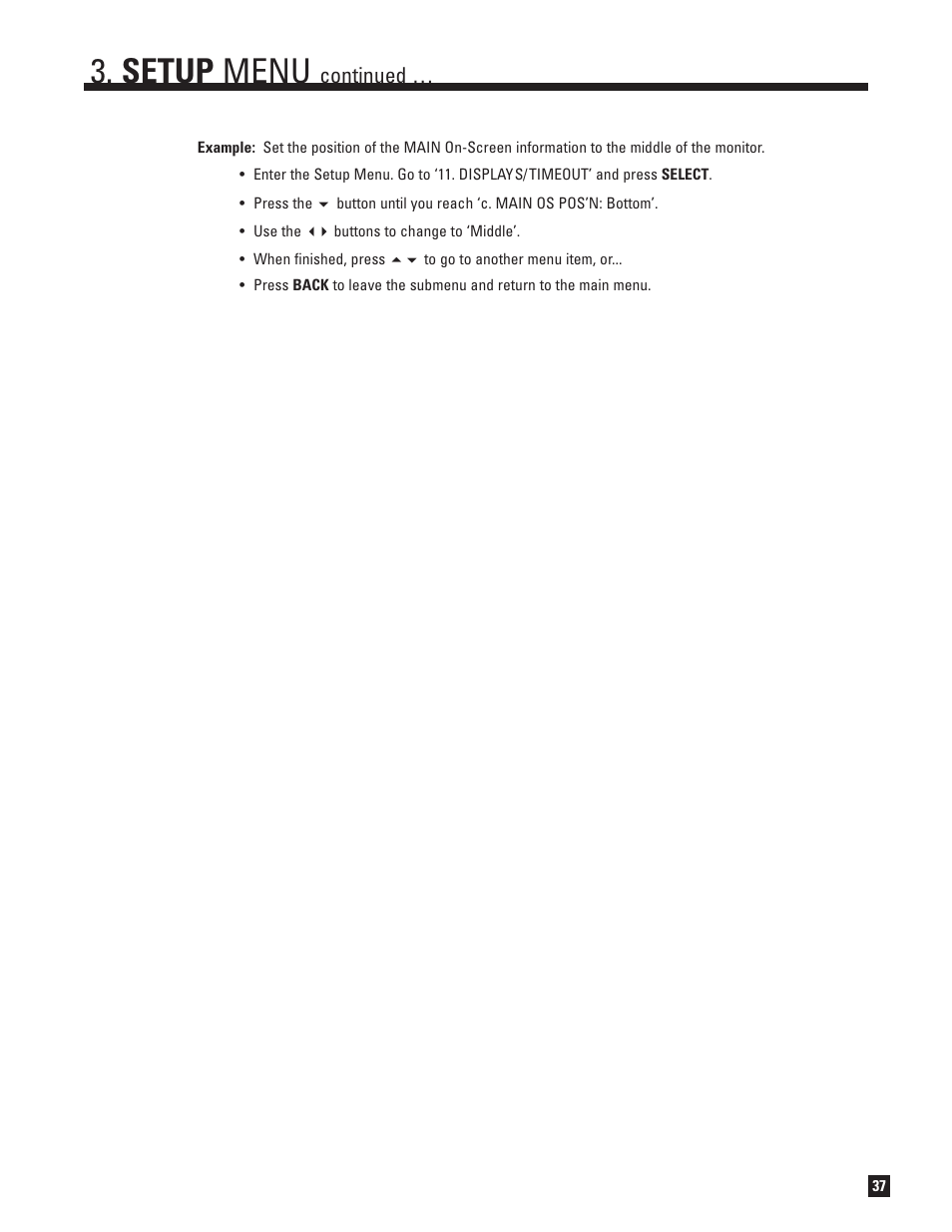 Setup menu, Continued | Anthem AVM 30 User Manual | Page 45 / 84