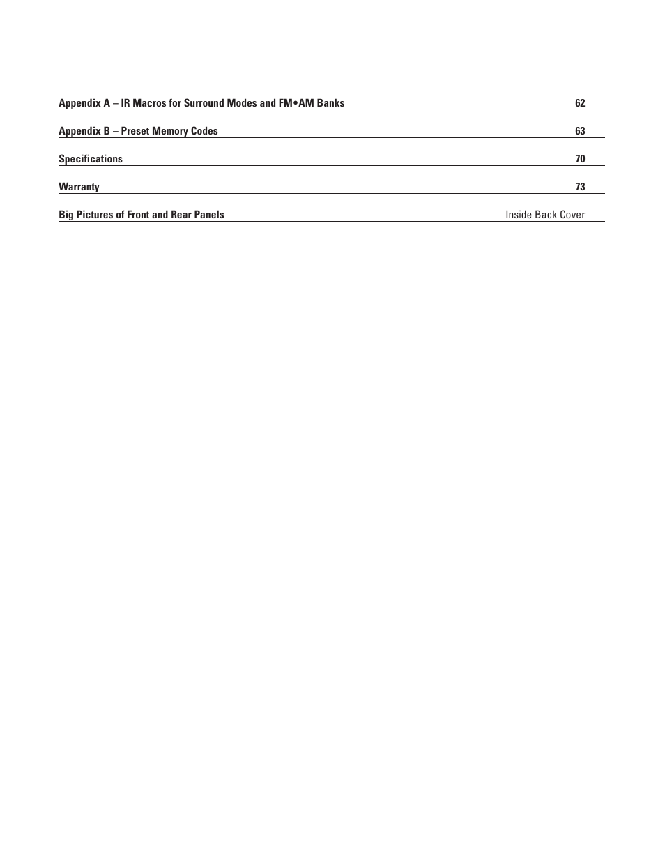 Appendix-end | Anthem AVM 30 User Manual | Page 7 / 84