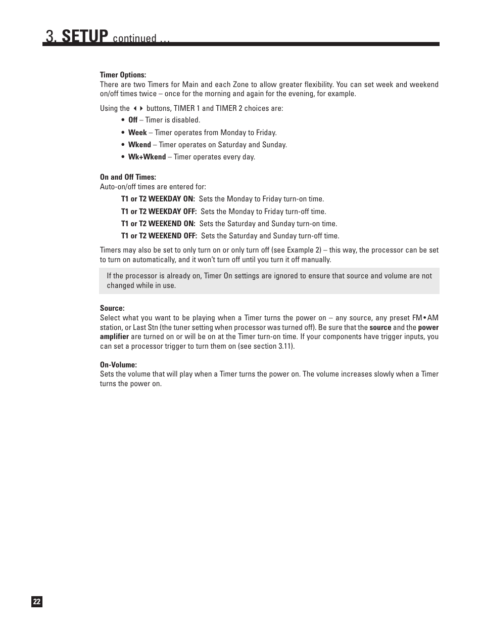 Setup, Continued | Anthem AVM 50 User Manual | Page 30 / 102
