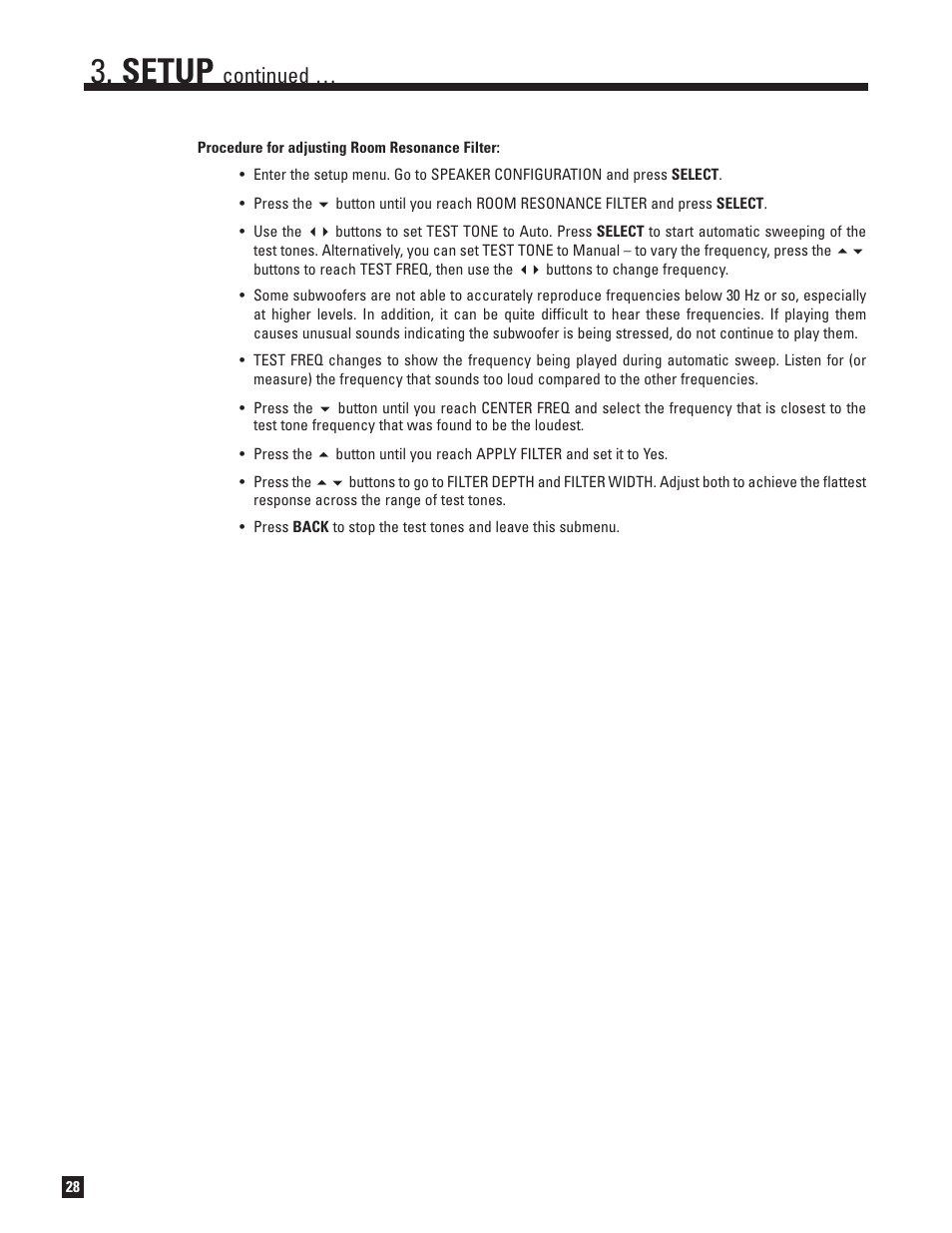 Setup, Continued | Anthem AVM 50 User Manual | Page 36 / 102