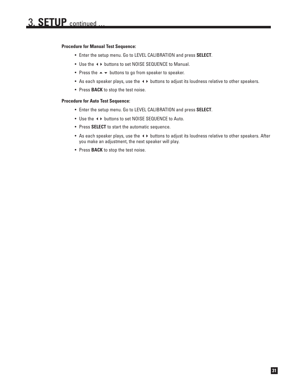 Setup, Continued | Anthem AVM 50 User Manual | Page 39 / 102