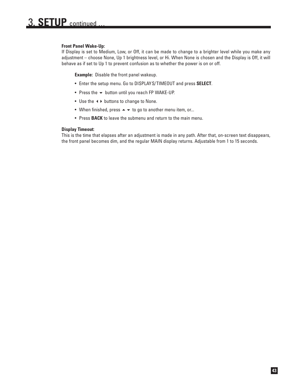 Setup, Continued | Anthem AVM 50 User Manual | Page 51 / 102
