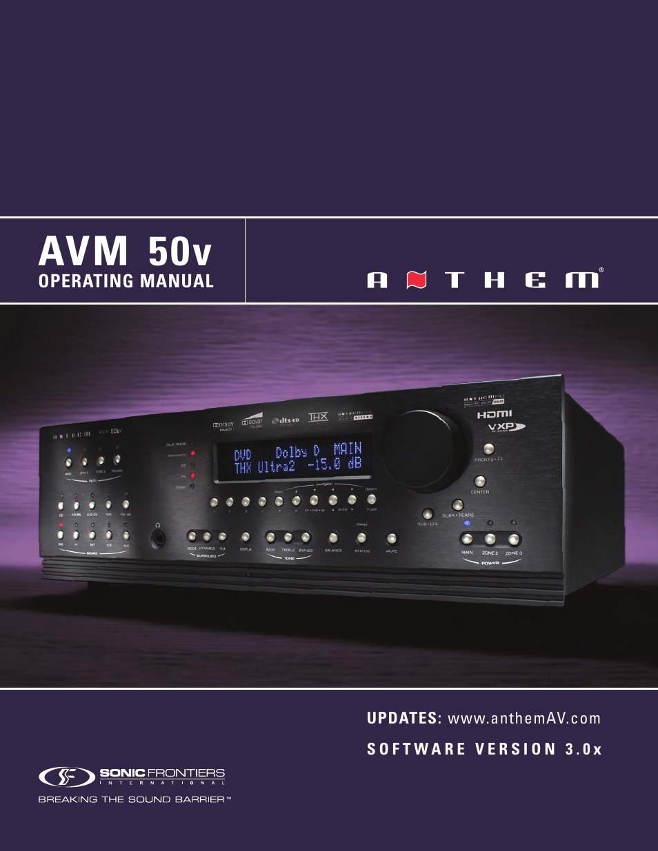 Anthem AVM 50v 3D User Manual | 102 pages