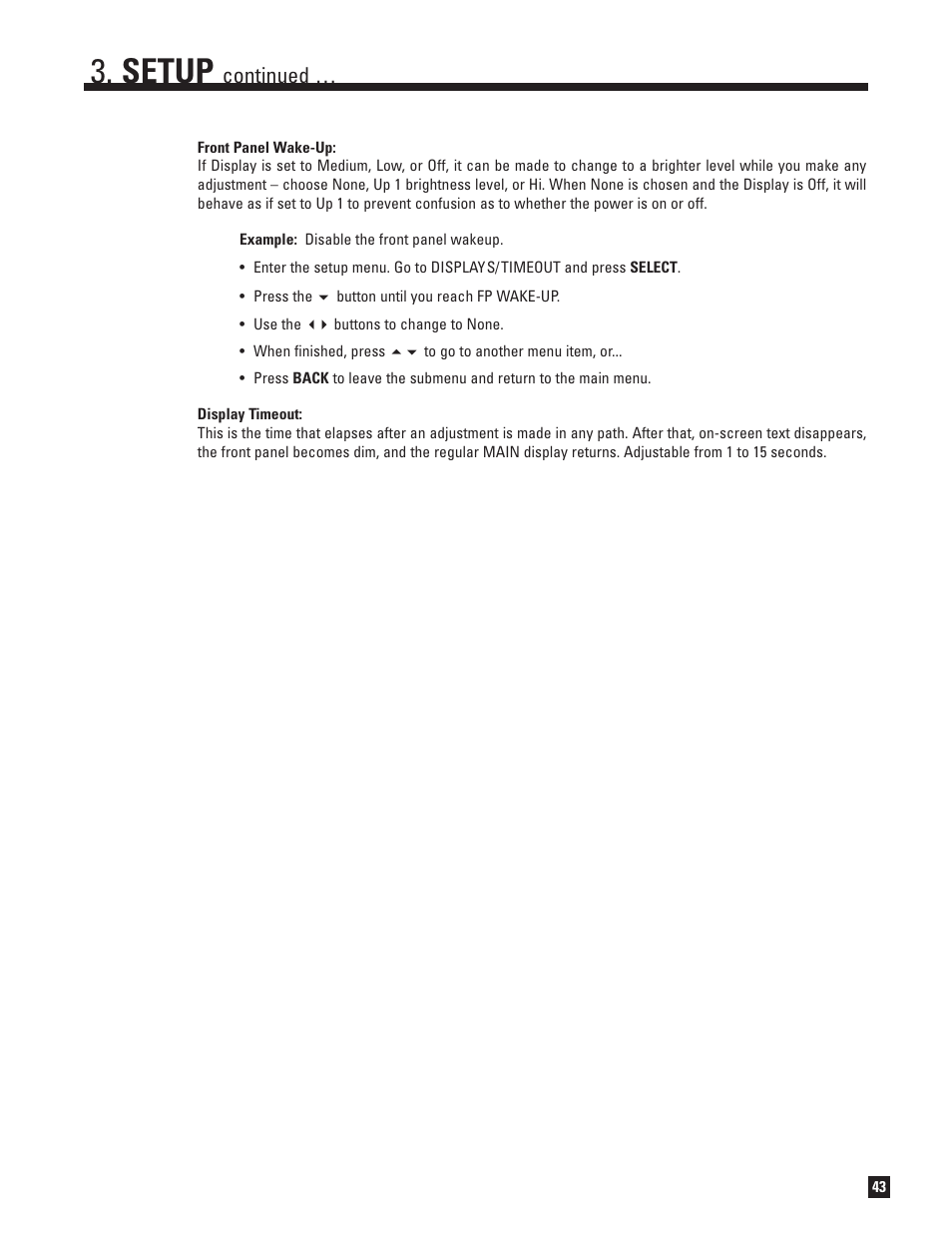 Setup, Continued | Anthem AVM 50v 3D User Manual | Page 51 / 102