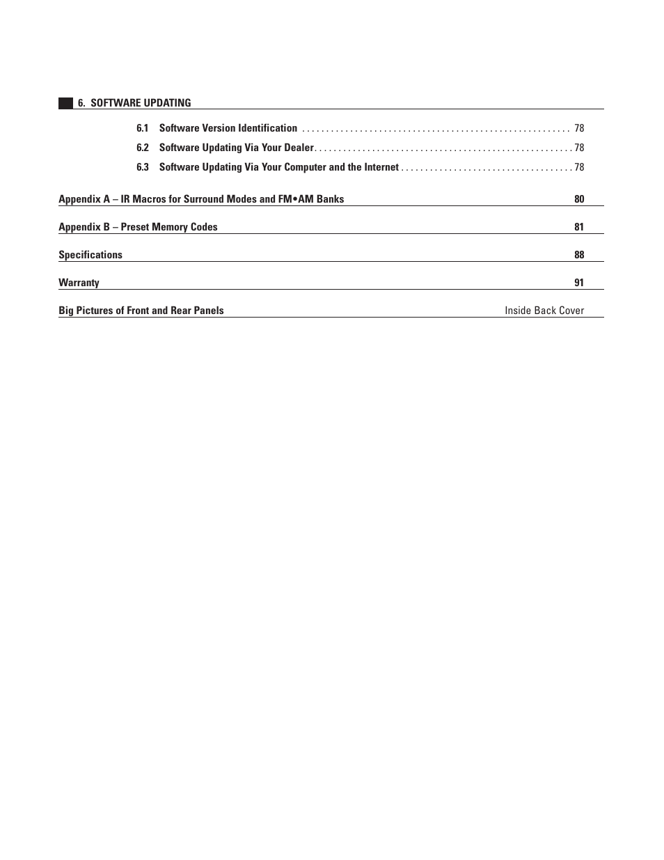 Software updating | Anthem AVM 50v 3D User Manual | Page 7 / 102